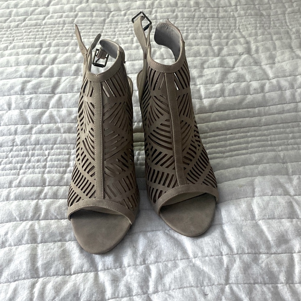Just Fab Pewter Booties size 11/EU 42